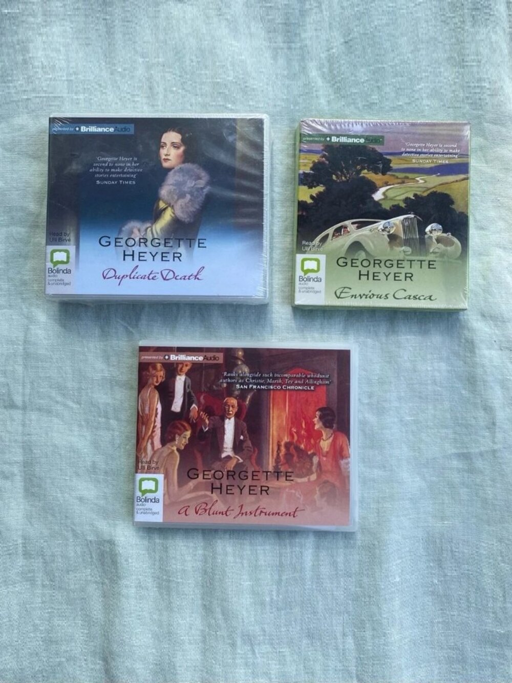 Lot of 3 NWT Georgette Heyer Inspectors Hannasyde & Hemingway audiobook CDs